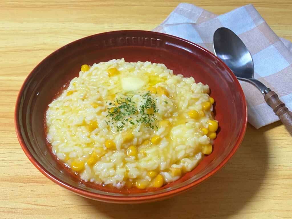 コーンリゾット風の完成画像