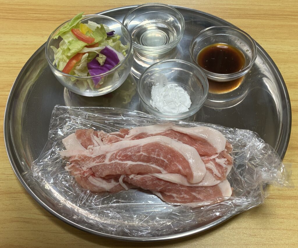 豚肉の柚子胡椒焼きの材料の画像